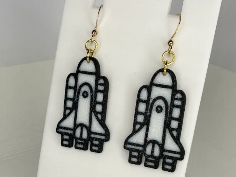 Rocket Earrings / Keychain