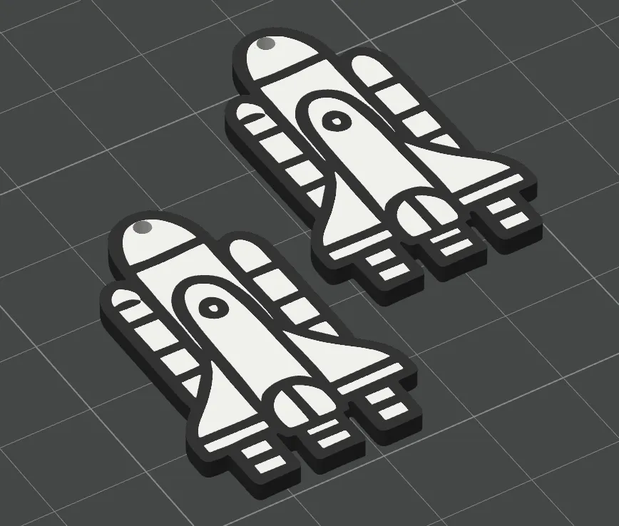 Rocket Earrings / Keychain view 2