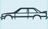 Silhouette murale BMW E30 — photo 1