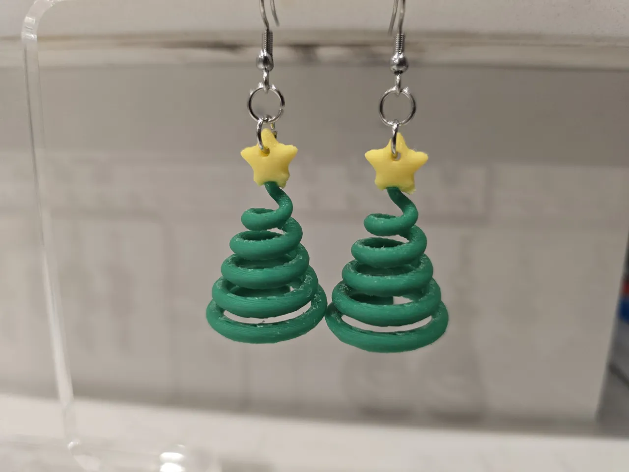 Spring Christmas Tree Earrings view 4