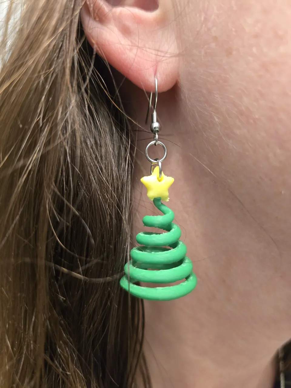 Spring Christmas Tree Earrings view 2