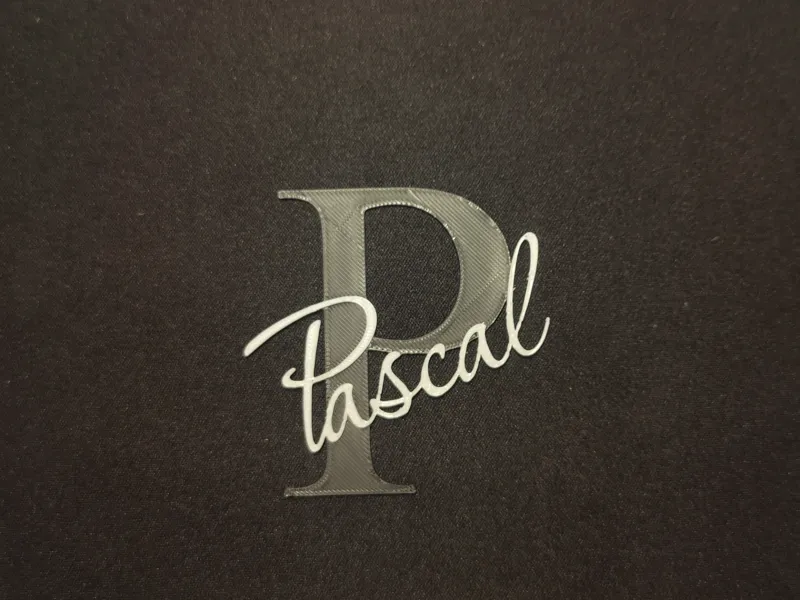 Door Name, Door Sign "Pascal" – 2-Color, 6mm Thick