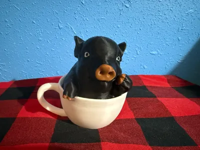 Piglet in a teacup