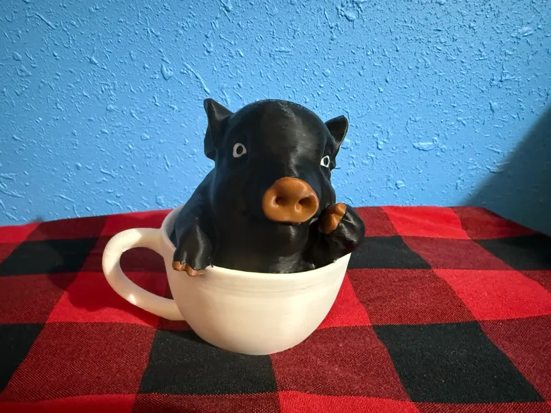 Piglet in a teacup