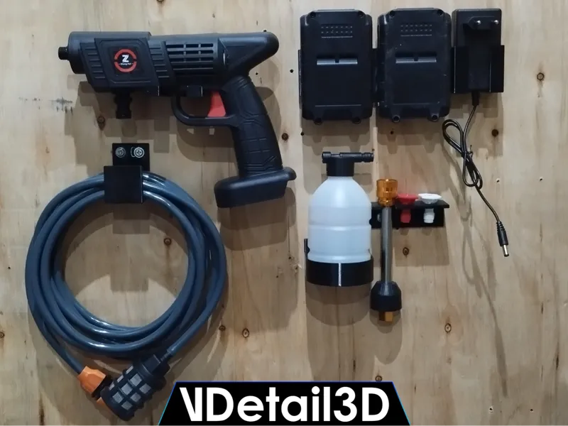 Cordless Pressure Washer Set Wall Mount 