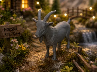 Mountain Goat-3D Printed Alpine Figurine