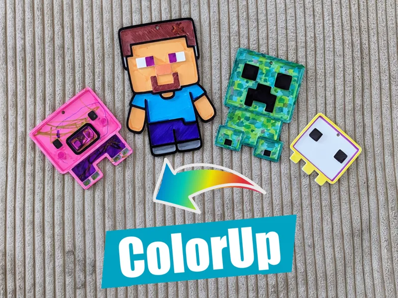 ColorUp - Minecraft Creeper, Steve, Pig Colouring