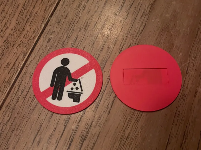 No Trash Toilet Sign