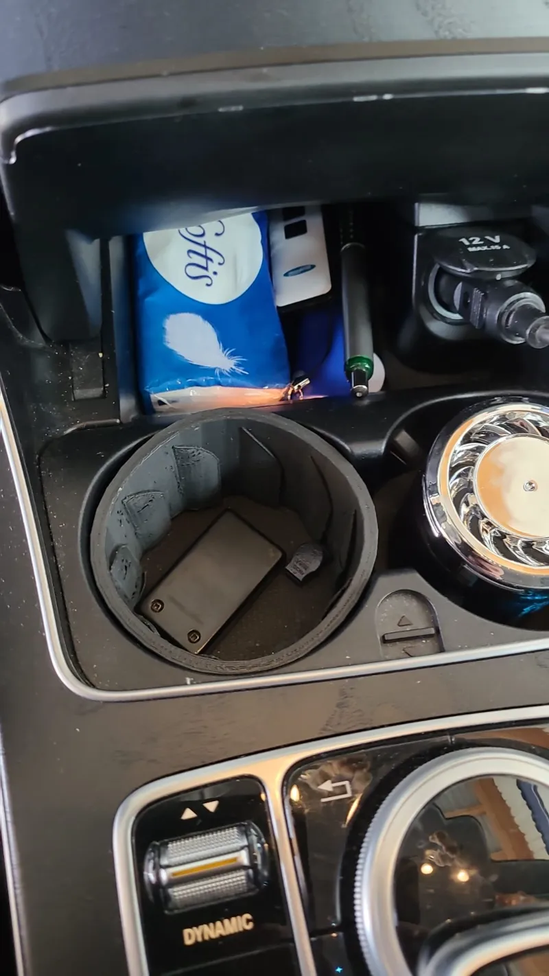 Bottle holder adapter for Mercedes cupholder