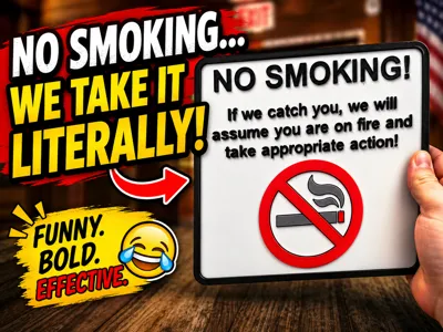 Funny No Smoking Sign