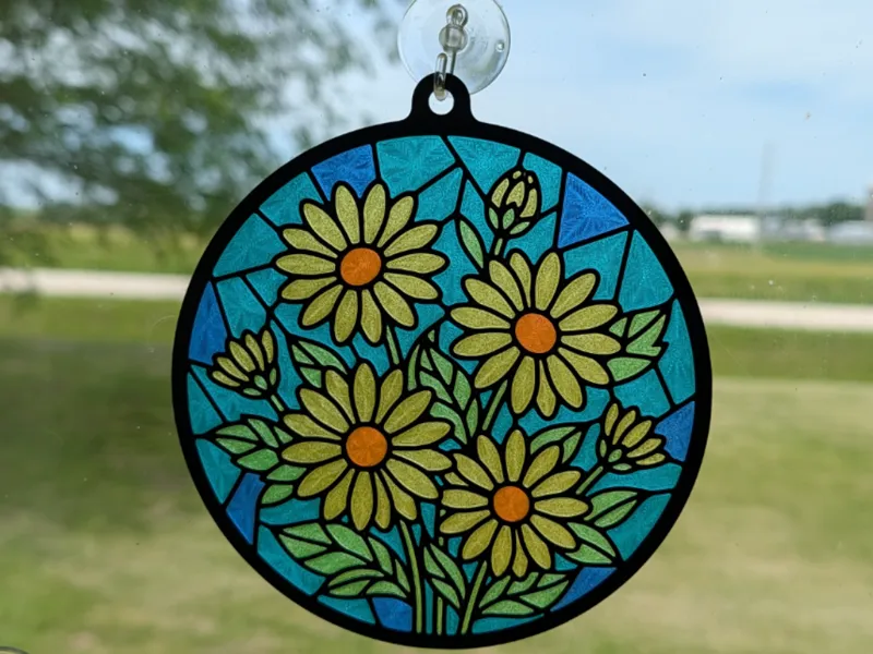 Daisies Sun Catcher using Translucent filament