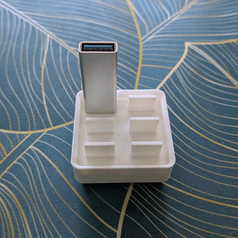 USB-A Female Gridfinity Holder