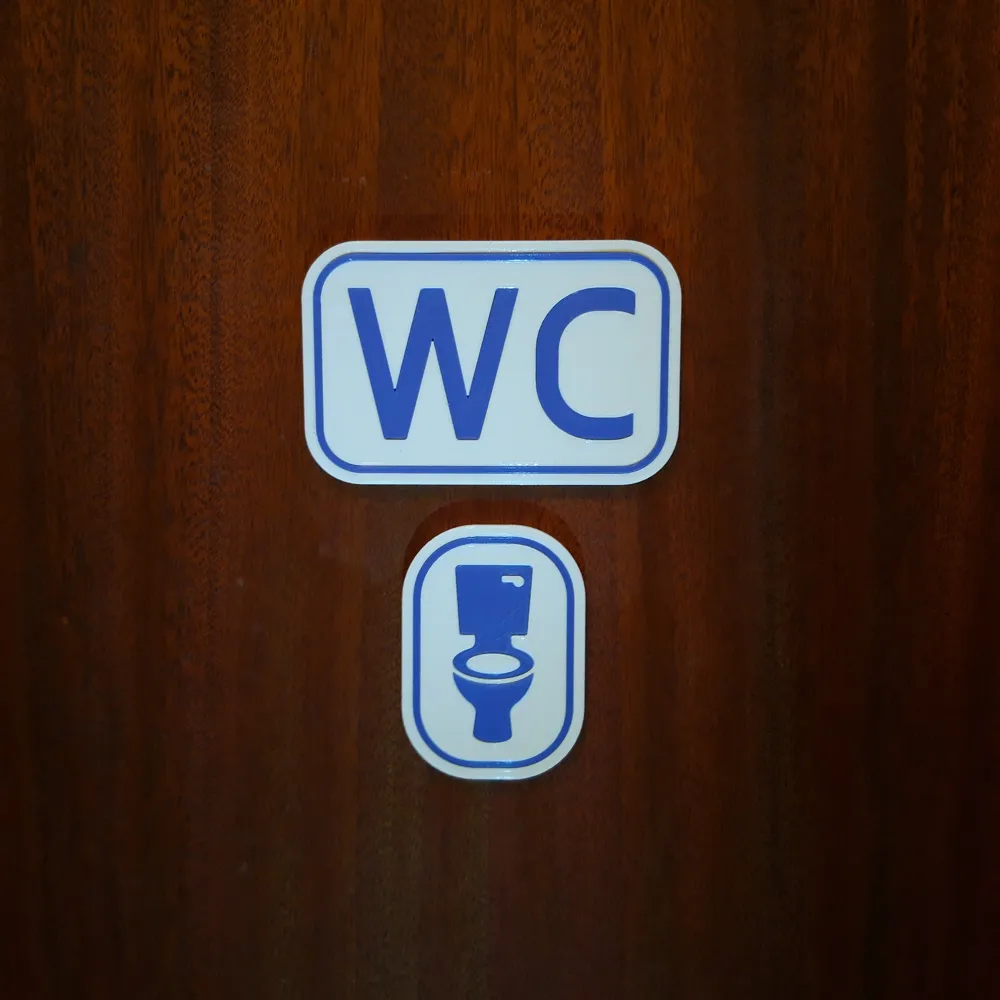 Wc Hand Sign WC signs by Vuki Production - MakerWorld