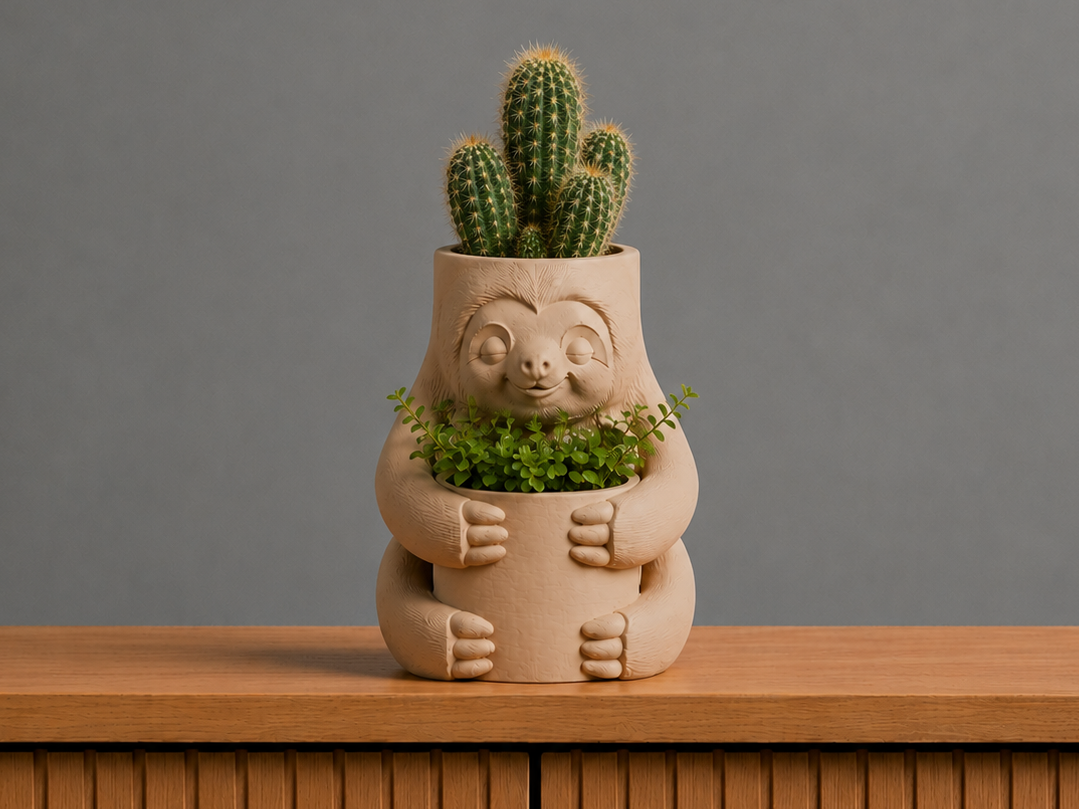Sloth Desktop Planter & Pen Holder