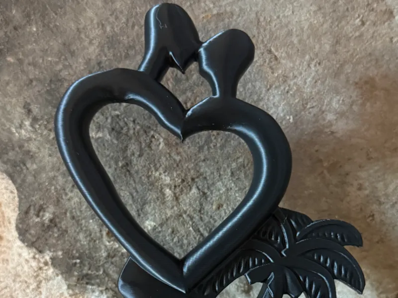 Couple Heart Palm Tree