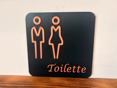 Modern WC Sign / Toilet Sign