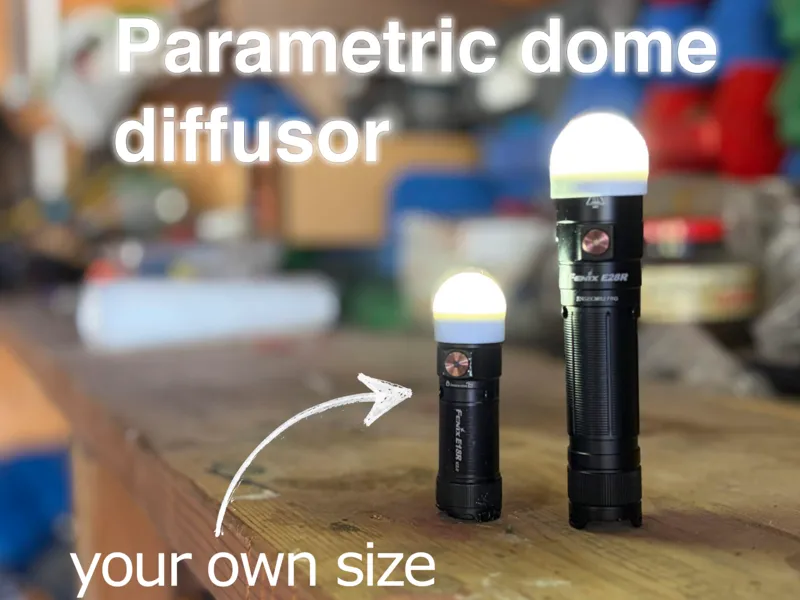 Parametric Flashlight Dome Diffusor Work Light