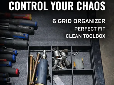 Ultimate Trunk Divider 6 Grid Tactical Storage Box