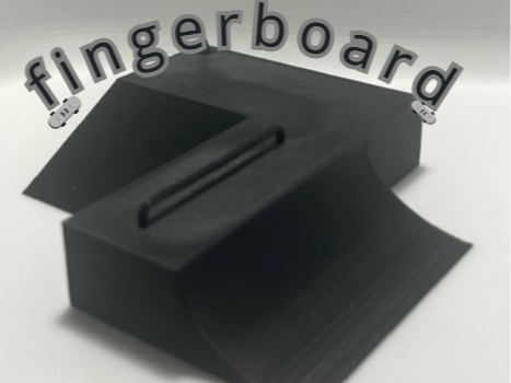 Fingerboard Skatepark Ramp with Integrated Rail