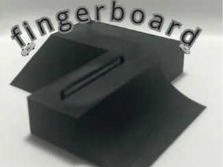 Fingerboard Skatepark Ramp with Integrated Rail