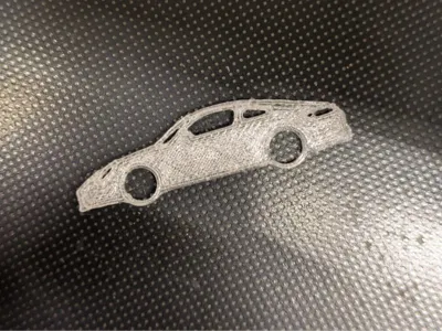 Porsche 911 Carrera S Silhouette Keychain