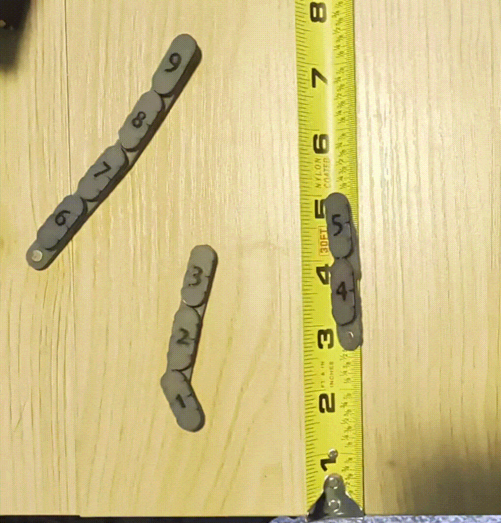 Magnetic Flex Ruler (1" segment, print in place)