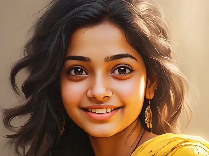 Indian young girl with glasses and cute smile