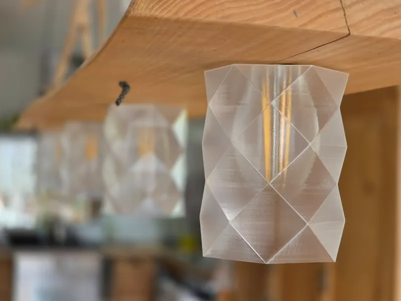 Lamp shade E27 polygon Vase Mode / fuzzy skin
