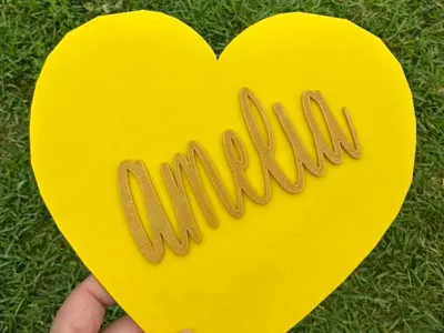 Amelia Name Cake Charm