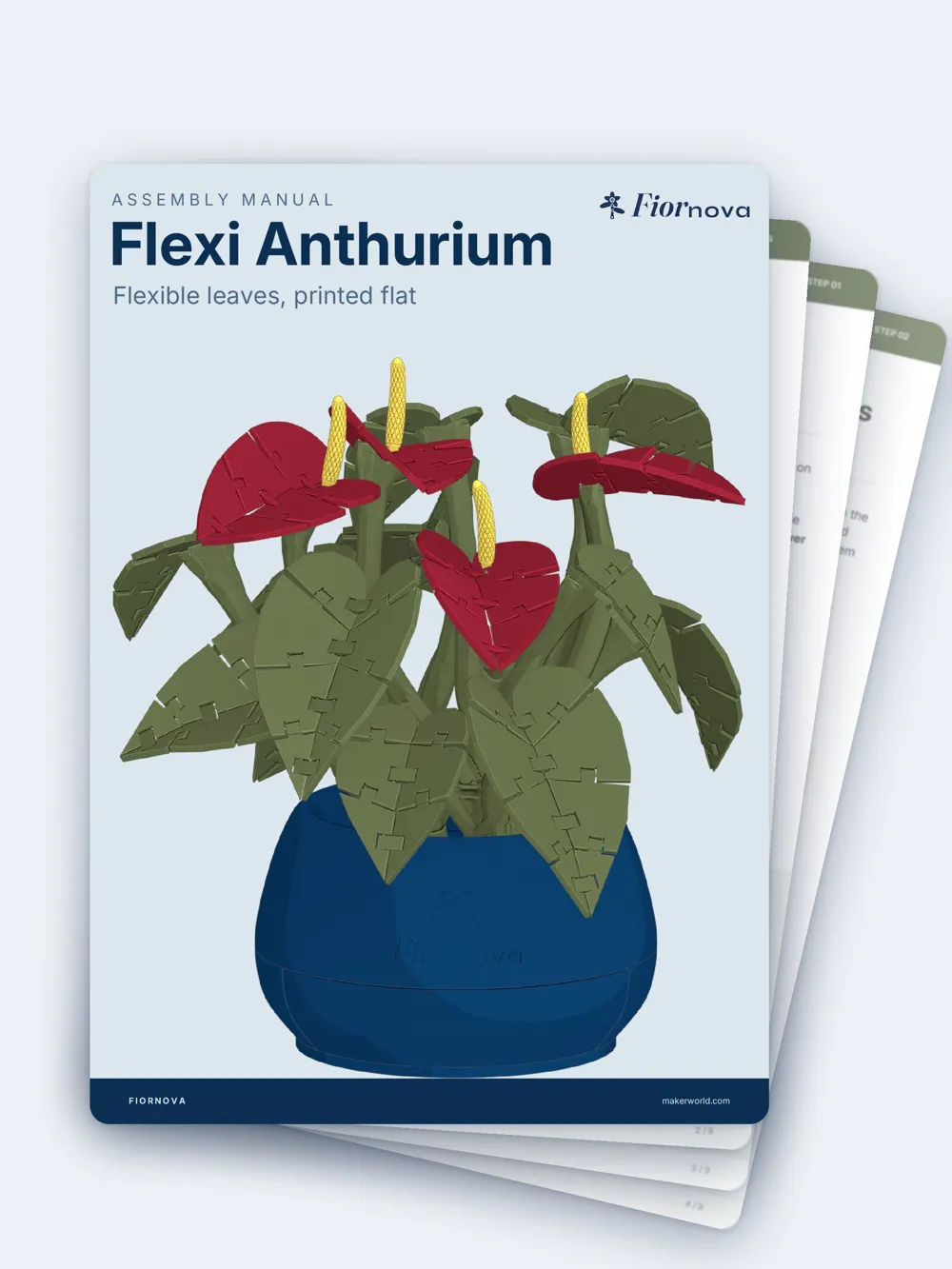 Flexi Christmas Anthurium - Twist organizer - Free 3D Print Model ...