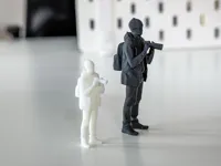 Figurine miniature de photographe touriste — photo 1