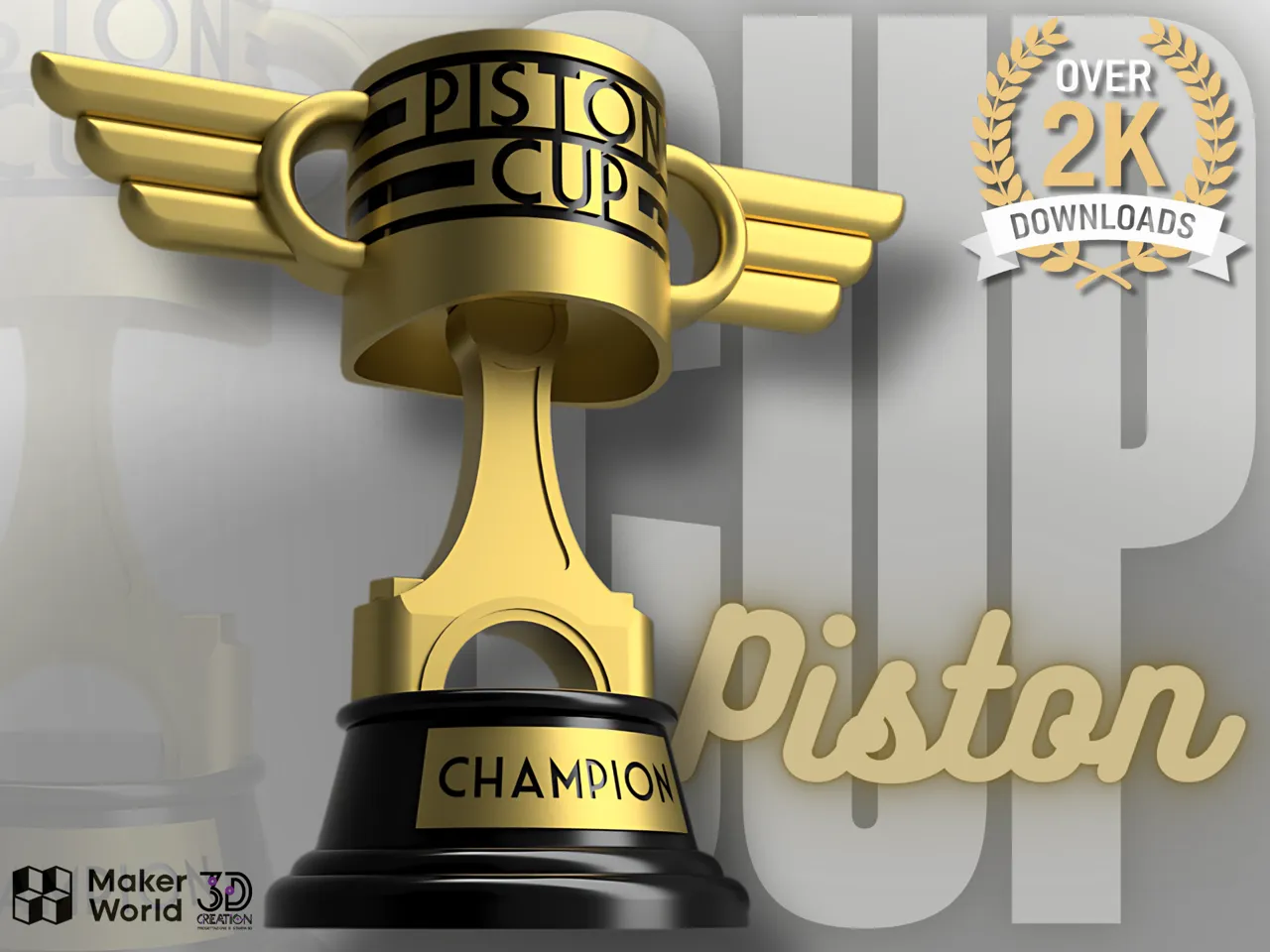 PISTON CUP TROPHY (CARS) REPLICA view 4