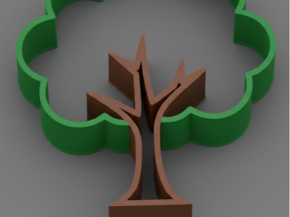 Simple two-color tree model