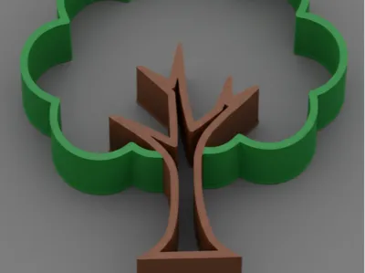 Simple two-color tree model