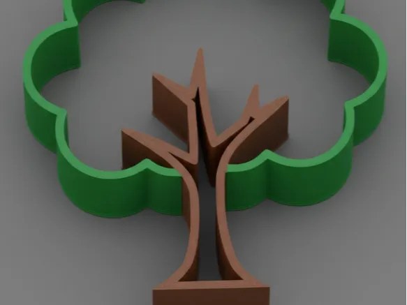 Simple two-color tree model