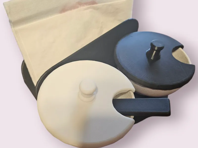 Containers with scoop and Napkin Holder