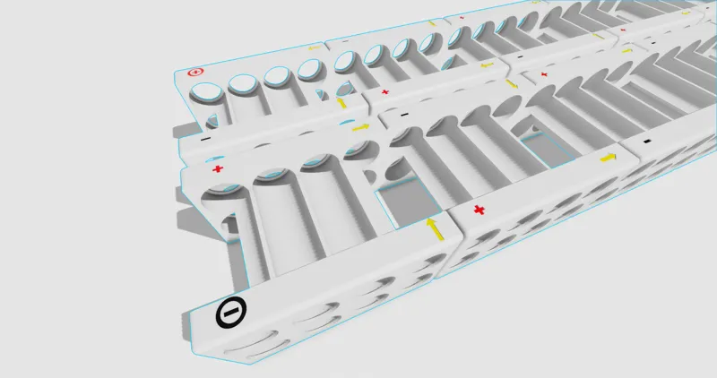 8 Pack for 18650 battery cells