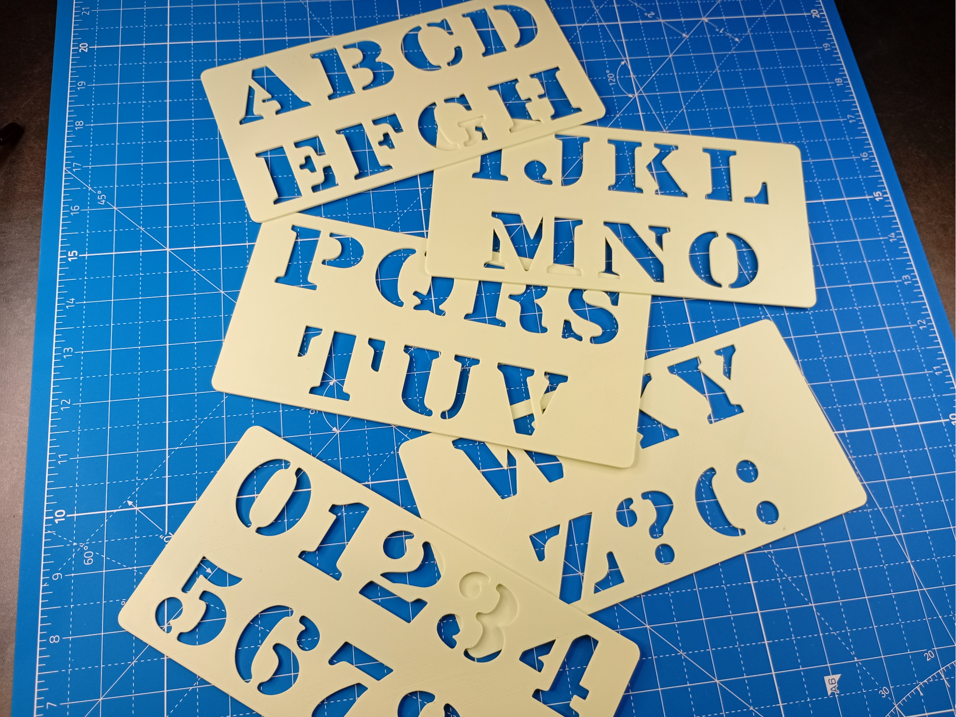 Army Style font Stencil Set (5 Pack) – NO AMS