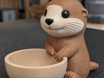 Otter with Bowl