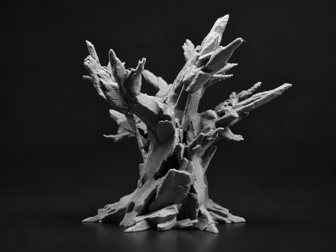 Jagged Stone Tree - DND Miniature Terrain