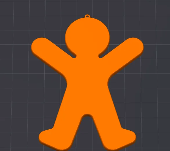 base gingerbread man with ornament loop