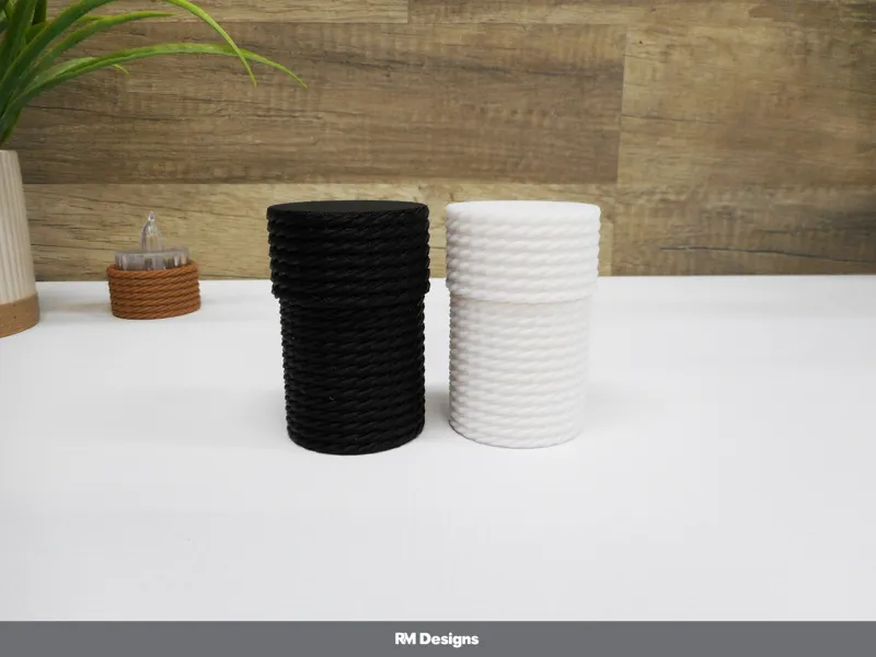 Rope Container w/Threaded Lid