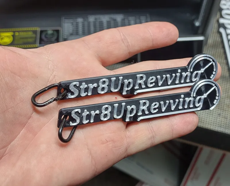 Str8UpRevving Keychain