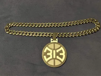 Detroit pistons 313 Alt logo Chain