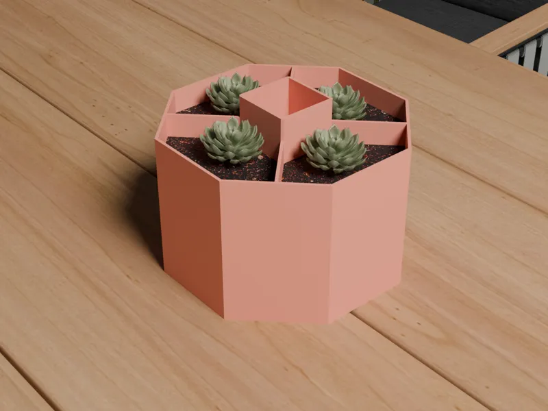 Hexa  SelfWatering Planter  for succulents 4 in 1