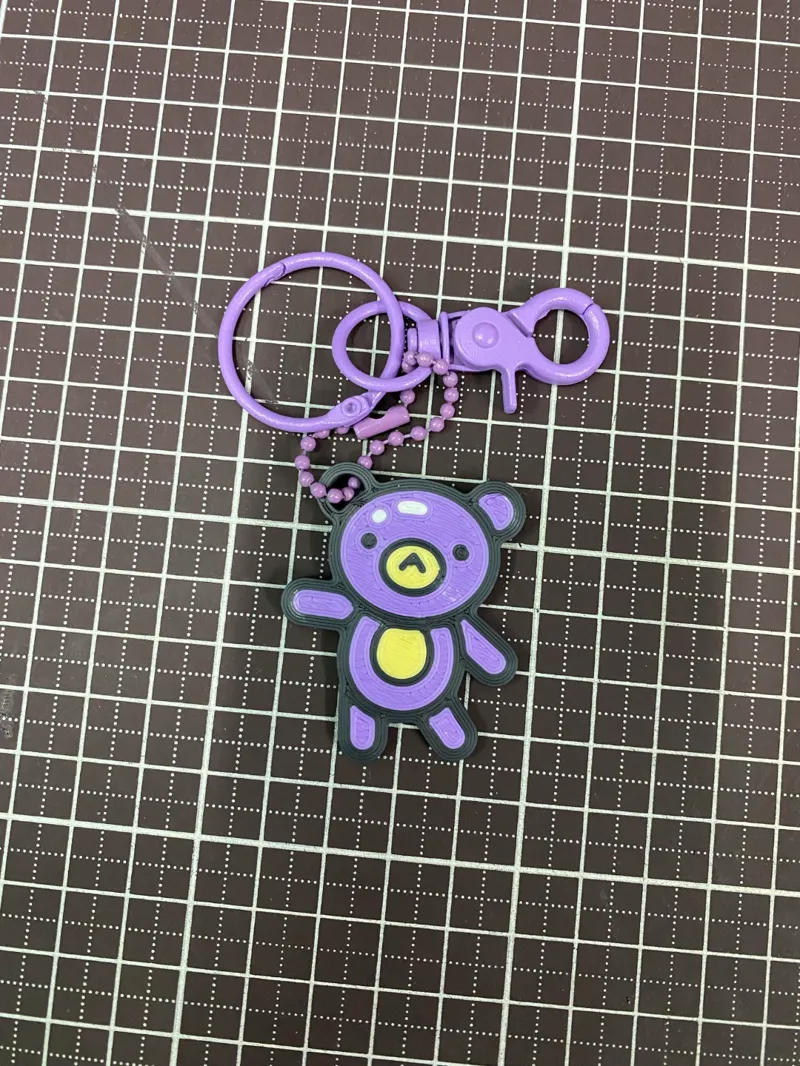 #16 Purple Bear Key Chain