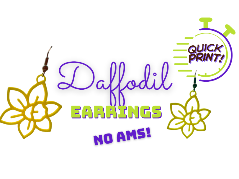 Daffodil Earrings | March Birth Flower | Jewelry