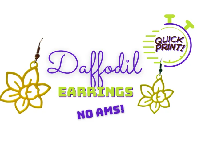 Daffodil Earrings | March Birth Flower | Jewelry