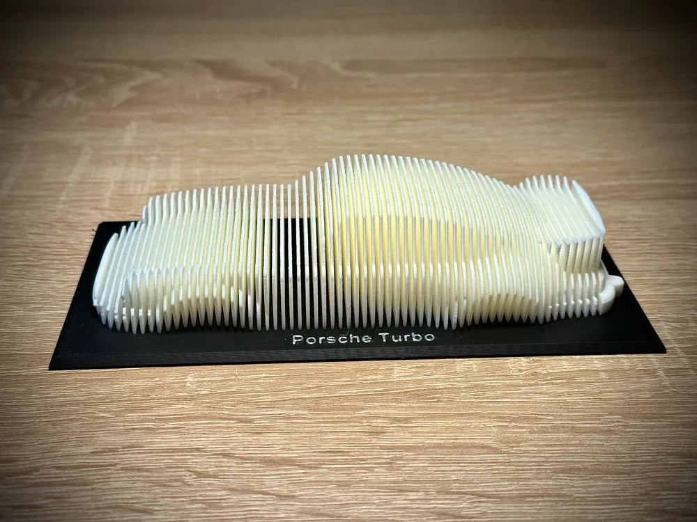 Porsche 911 Turbo (930) Layered Sculpture - Free 3D Print Model ...