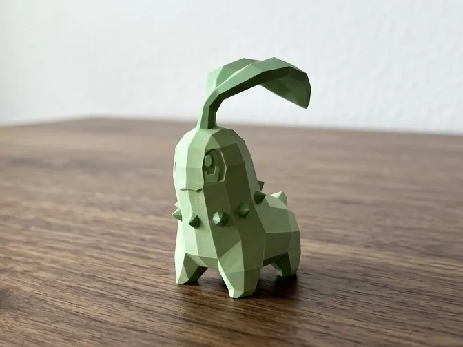 Chikorita Pokemon Low Poly